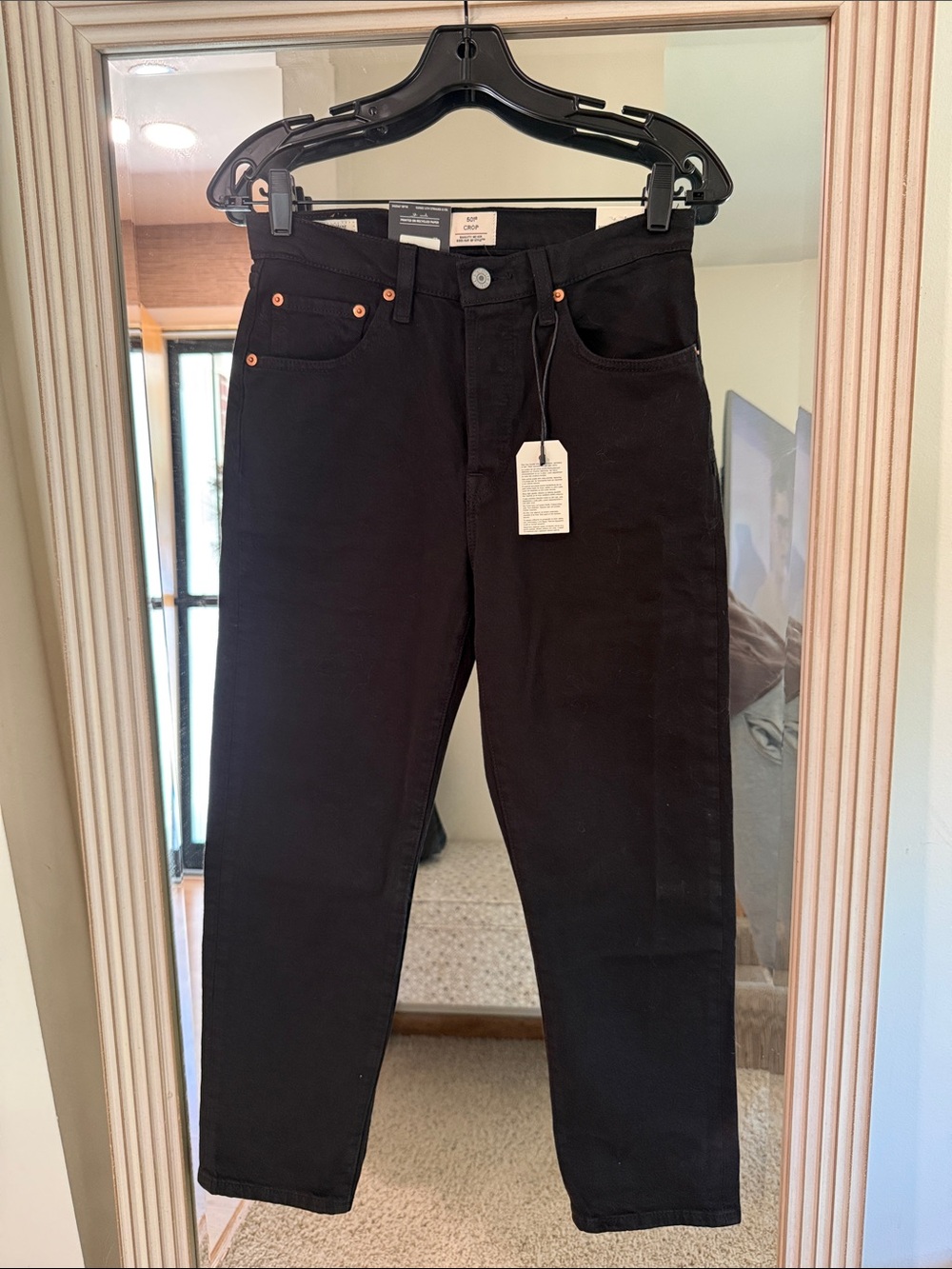 Levi's 501 Original Cropped Black Jeans